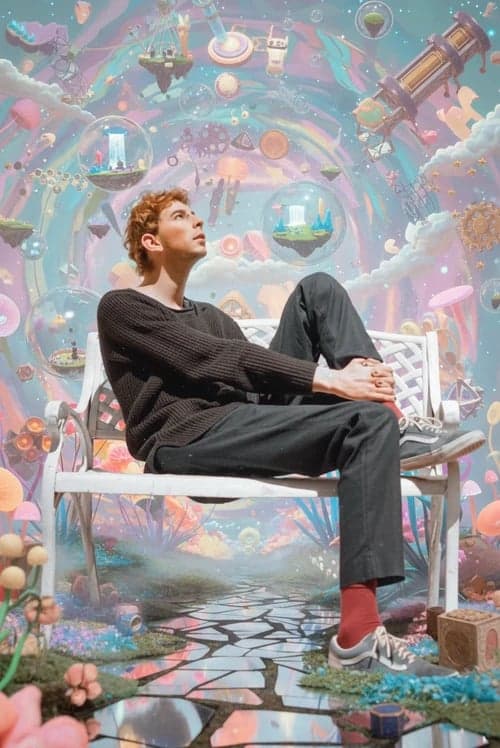 Dreamcore filter after transformation - portrait in ethereal dreamcore style