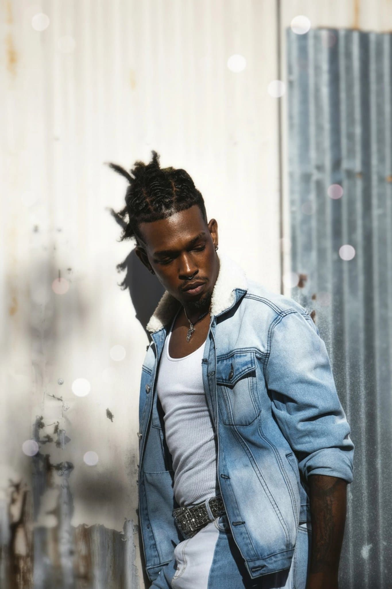 AI blur image filter after transformation - portrait with softly blurred background for focus