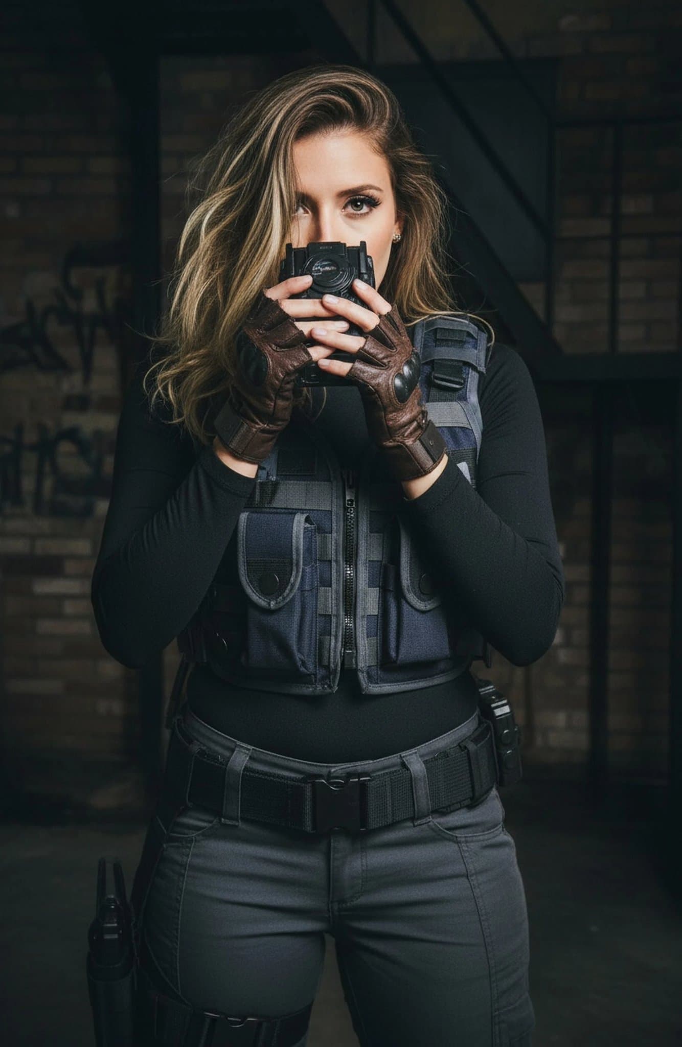 AI superhero generator after transformation - studio photo with realistic AI superhero design