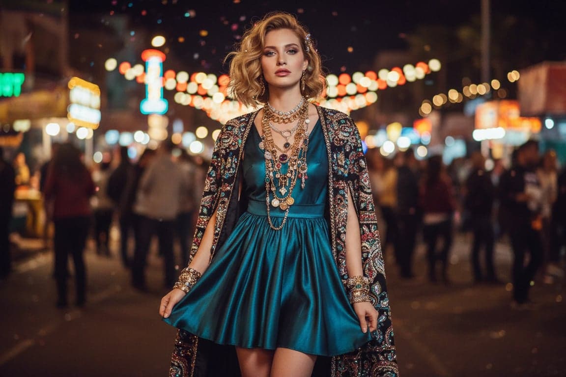 Festival Outfits filter after transformation - portrait wearing relaxed youth festival outfit with graphic tee and comfortable layers