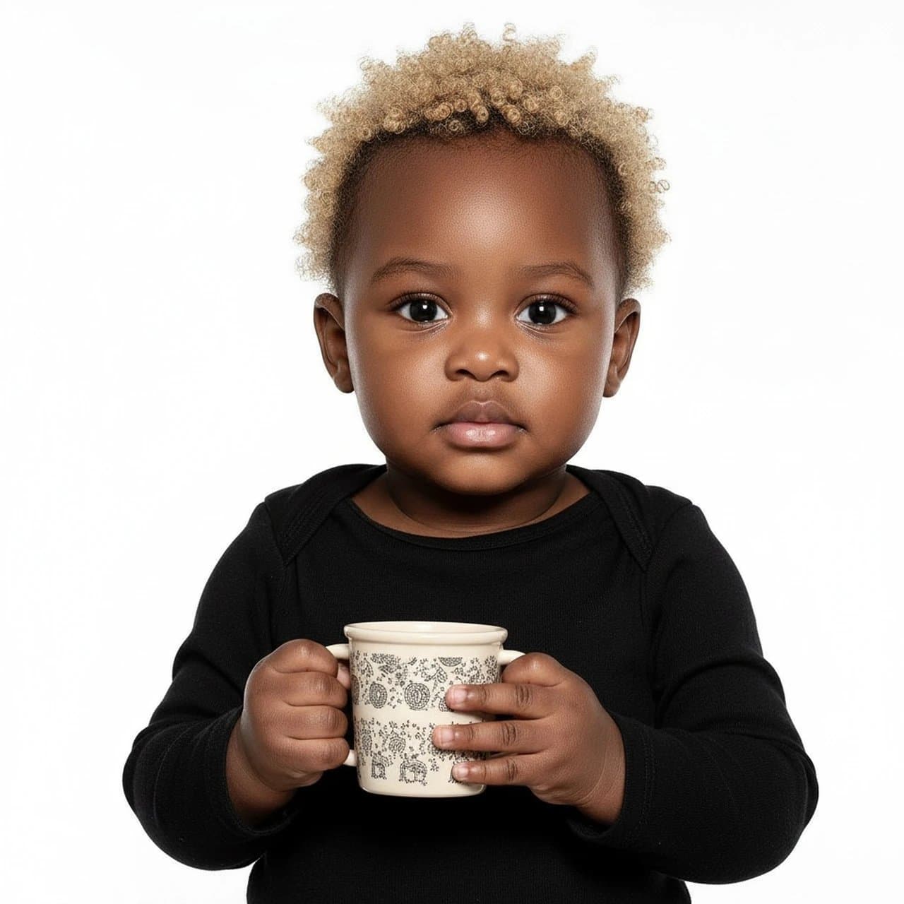 AI baby filter after transformation - profile photo with childlike features created by AI