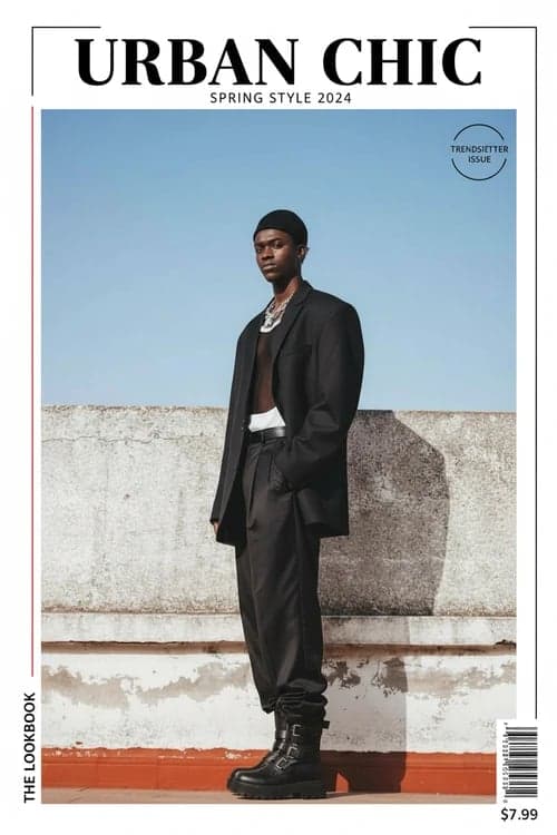 Vogue Cover filter after transformation - portrait styled for high-fashion runway look