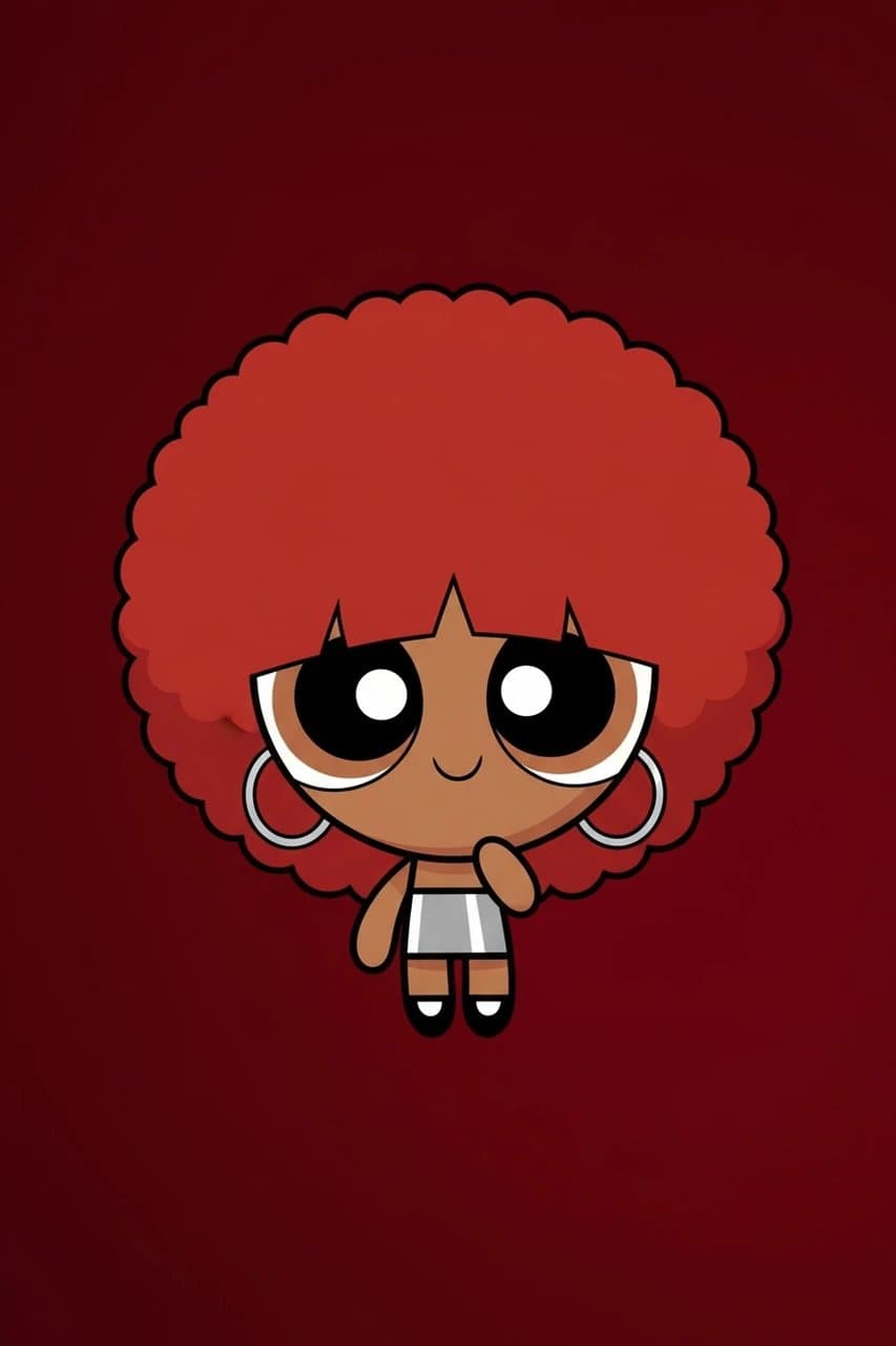 AI Powerpuff yourself filter after transformation - selfie turned into AI Powerpuff character avatar