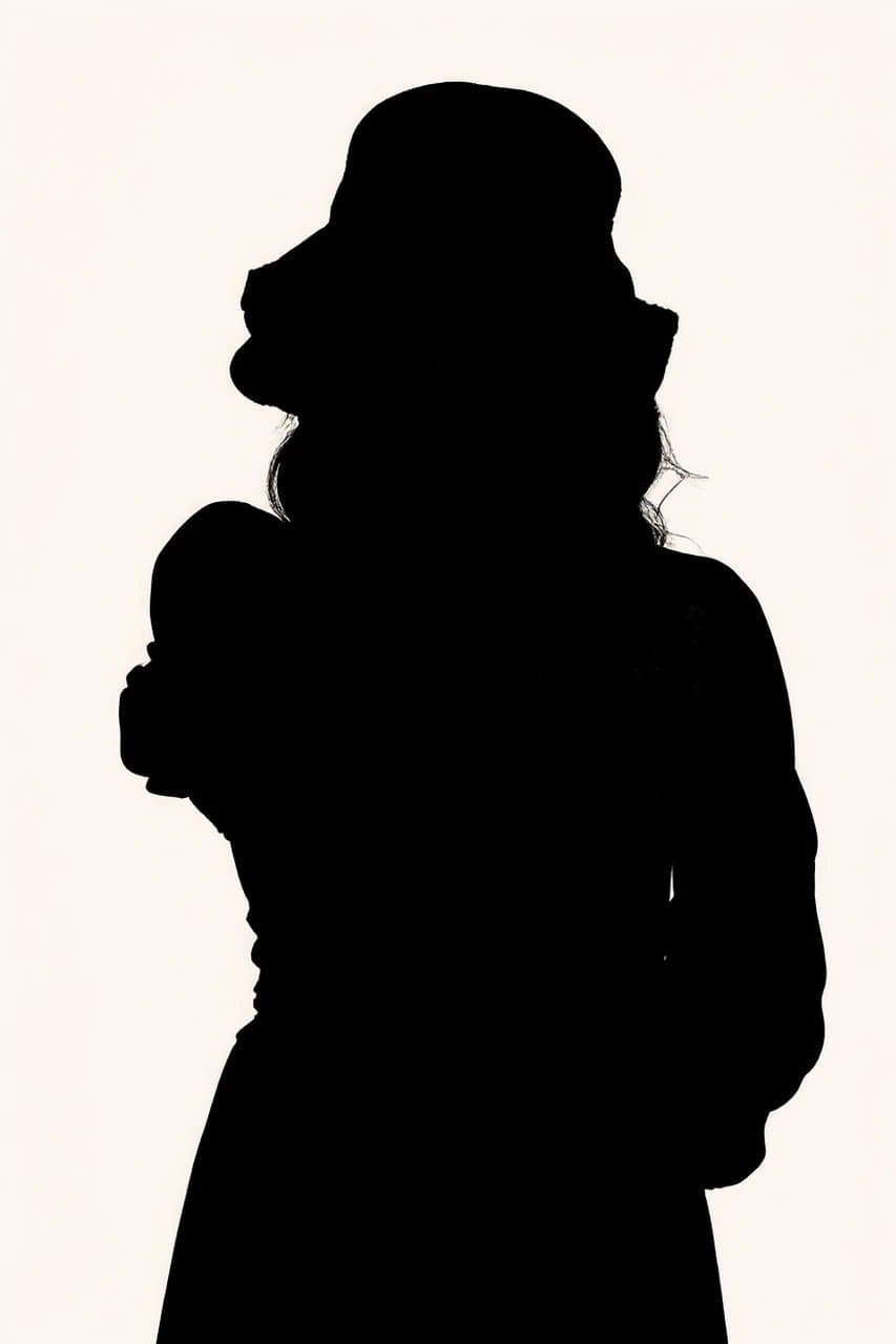 AI silhouette maker after transformation - full body photo transformed into silhouette art