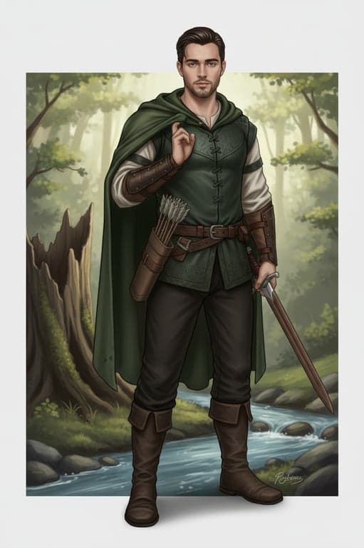 generate a D&D-style character illustration with neutral fantasy background and balanced lighting so the character remains the visual focus