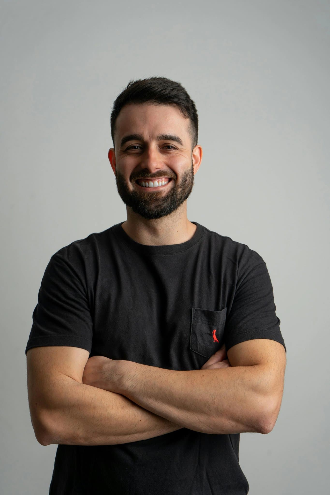 AI no beard filter before photo - casual portrait with beard