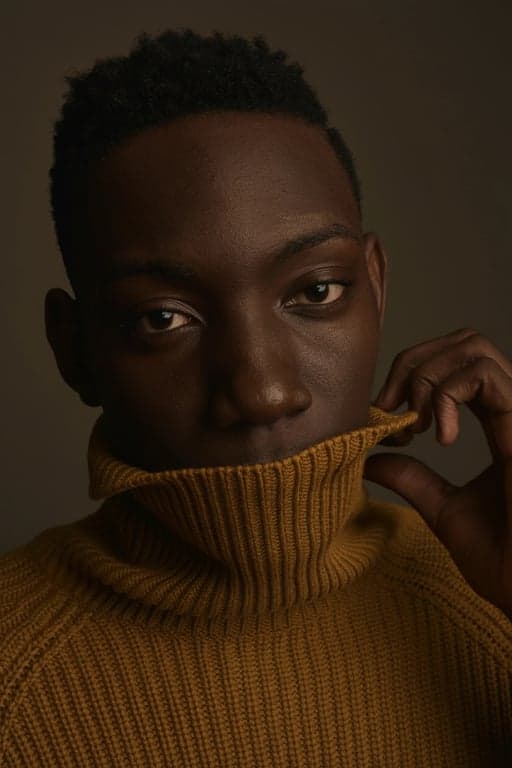 a portrait of a man edited for color consistency across a series, matching tones and hues to create a cohesive set of images