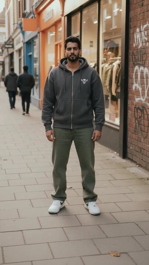 2010 Style Fashion filter after transformation - portrait with Y2K street style outfit