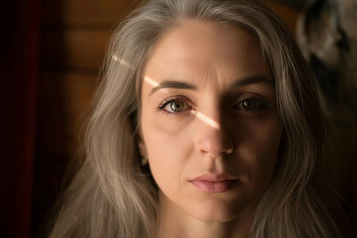 age ai generator after photo - woman portrait in her 60s