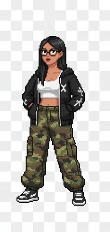 create a 16-bit style pixel art character sprite designed for RPG games. enforce blocky pixel proportions, limited color palette, flat shading only, no smooth lighting, no texture detail, clear limb separation, neutral idle pose, strong silhouette, suitable for tile-based sprite sheets