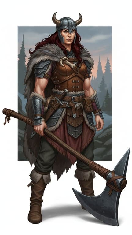 create a D&D character illustration that prioritizes tabletop role-playing readability, clear silhouette, class identity, and believable fantasy materials rather than cinematic exaggeration