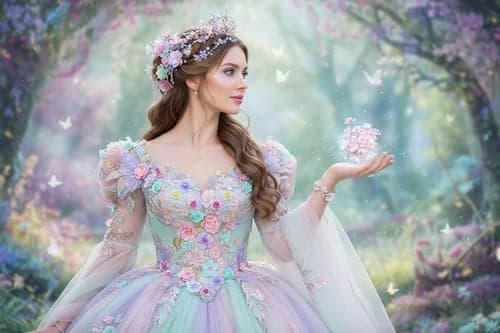 After floral dress edit – pastel floral princess dress