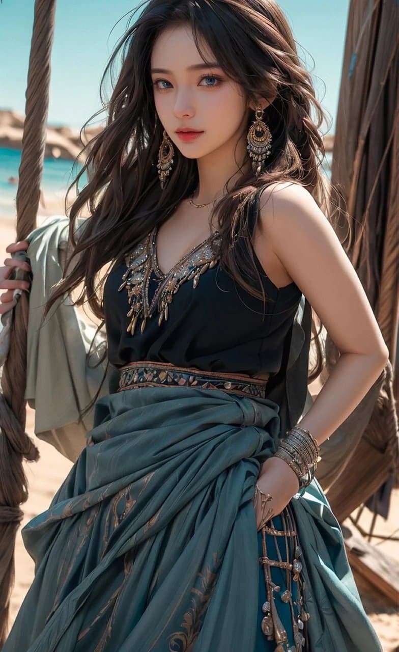 AI cartoon to realistic filter after transformation - casual portrait converted into realistic appearance