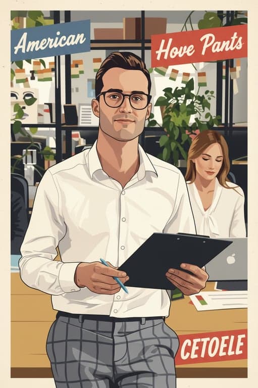 a portrait of a person illustrated in a classic American realism aesthetic with direct gaze, restrained emotion, flat lighting, and grounded everyday American character