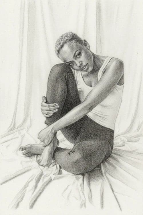 Photo to illustration after transformation - image turned into hand-drawn pencil-style sketch