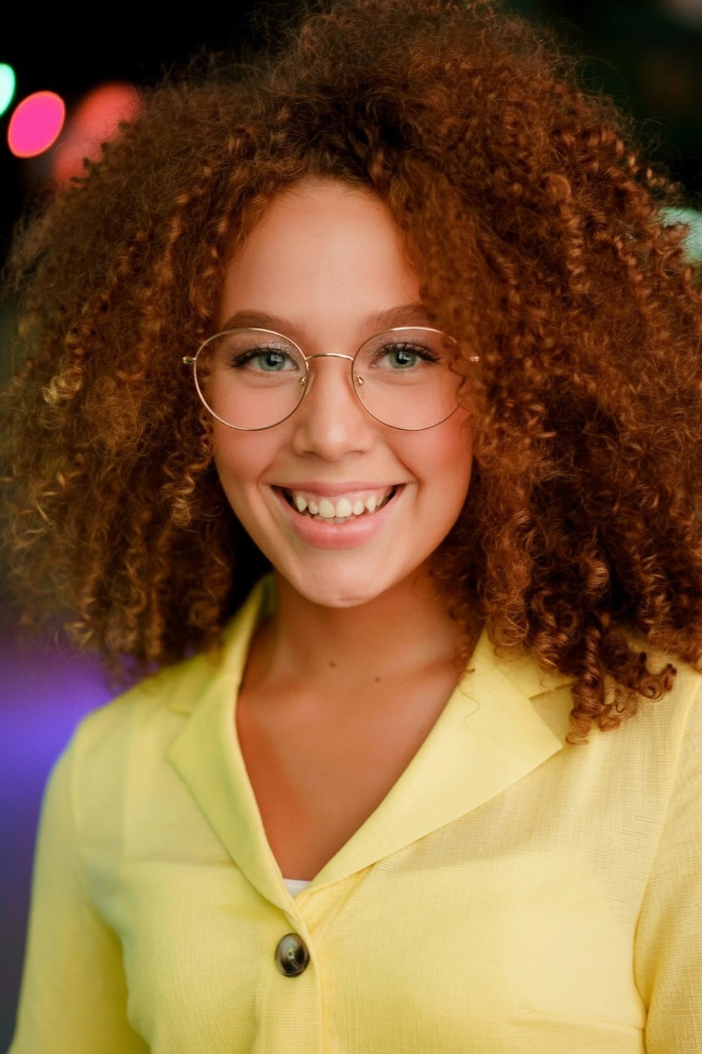 AI add glasses filter after transformation - fashion portrait featuring elegant eyewear style