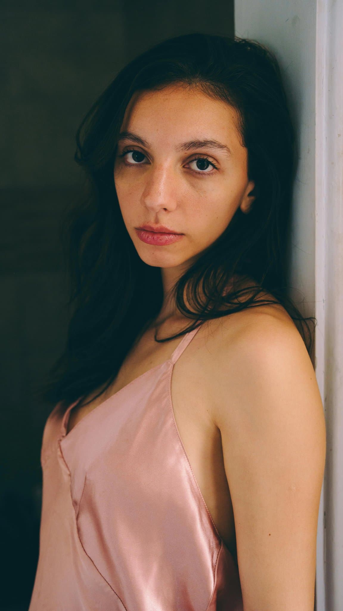 Designer Clothes filter before photo - neutral portrait in standard clothing with simple background