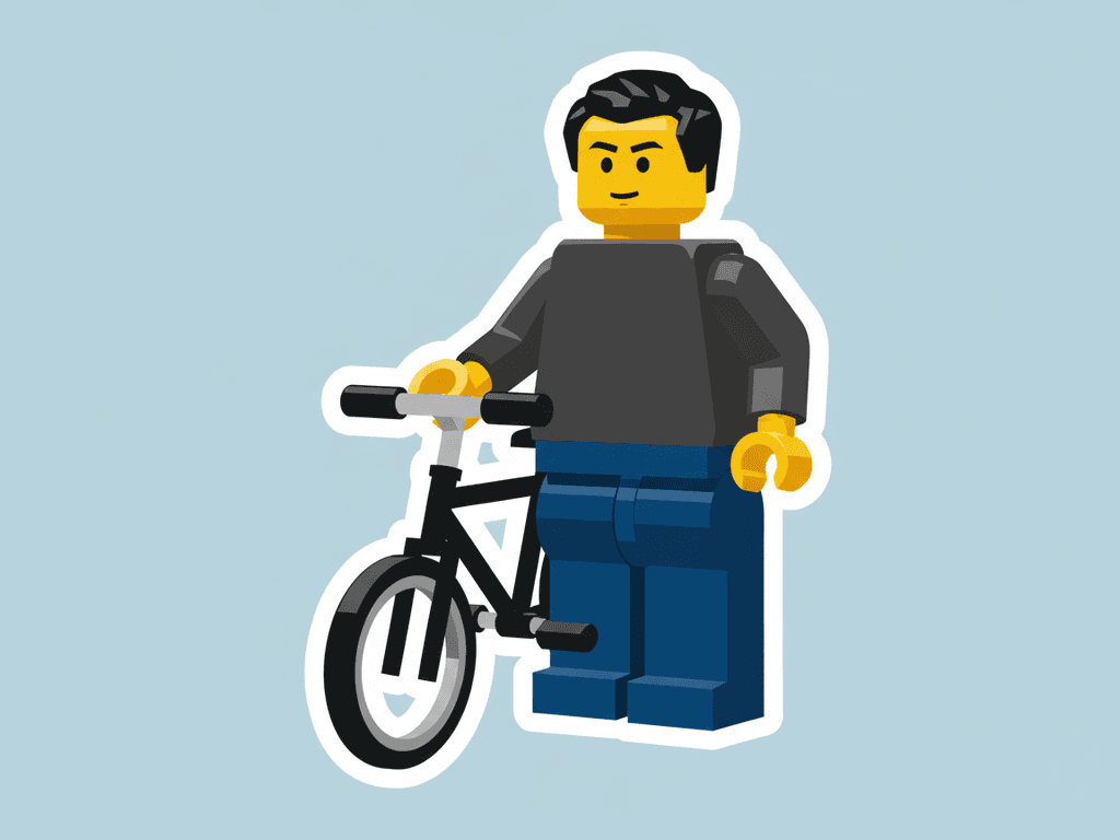 Redraw the subject as a LEGO-s...