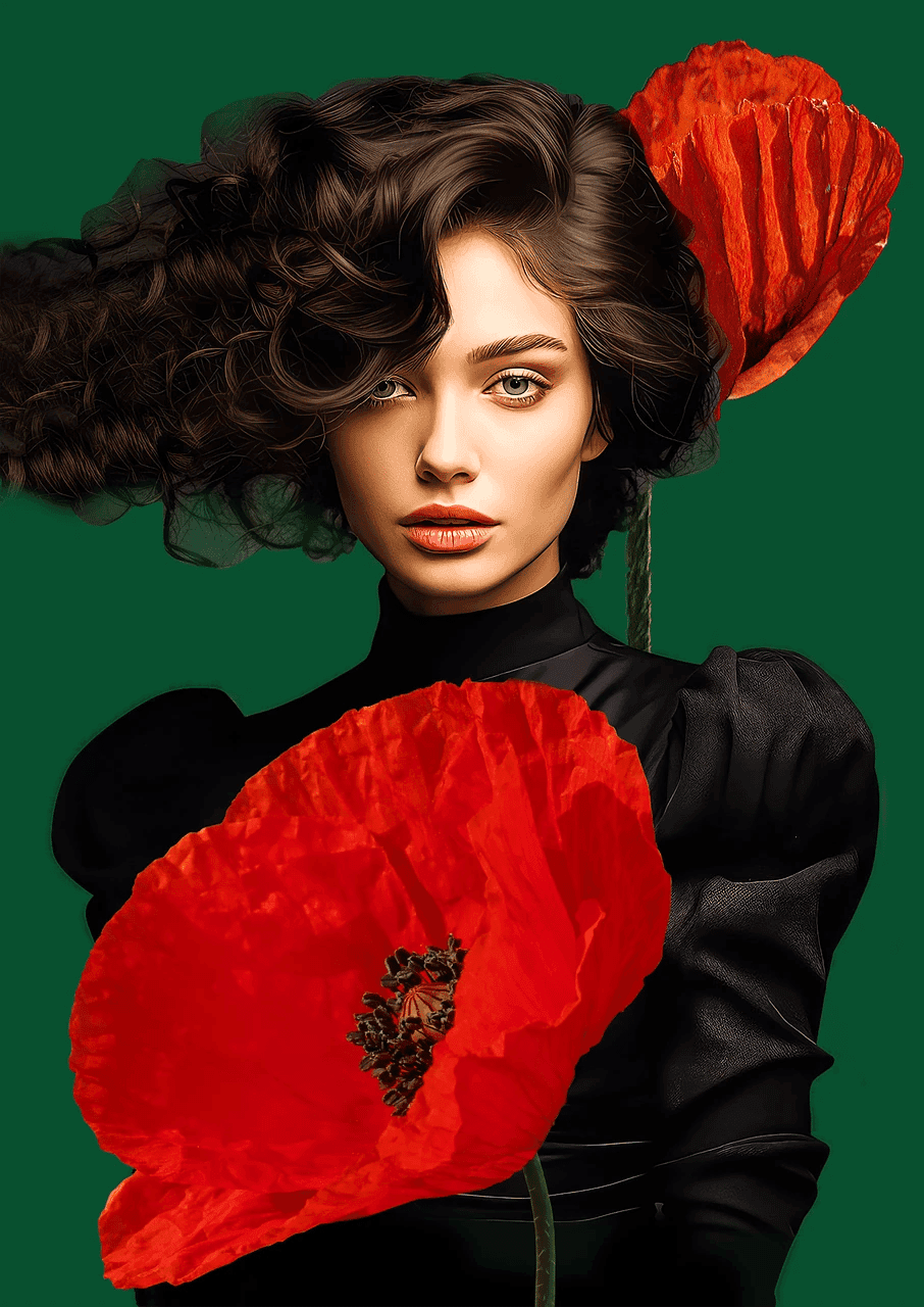 AI generated yearbook filter before photo - outdoor photo before retro yearbook filter