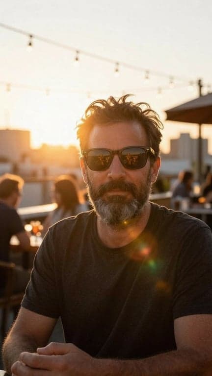 Add stylish, medium-thick fram...