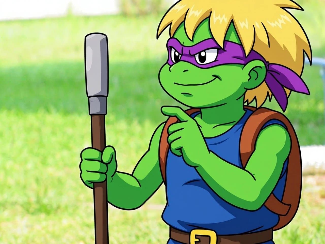 AI mutant ninja turtle outfit filter after transformation - full body photo rendered in ninja turtle outfit