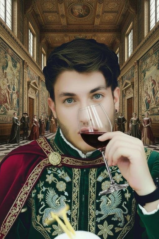 renaissance festival outfits filter after transformation - portrait in a royal renaissance outfit with elegant court mood