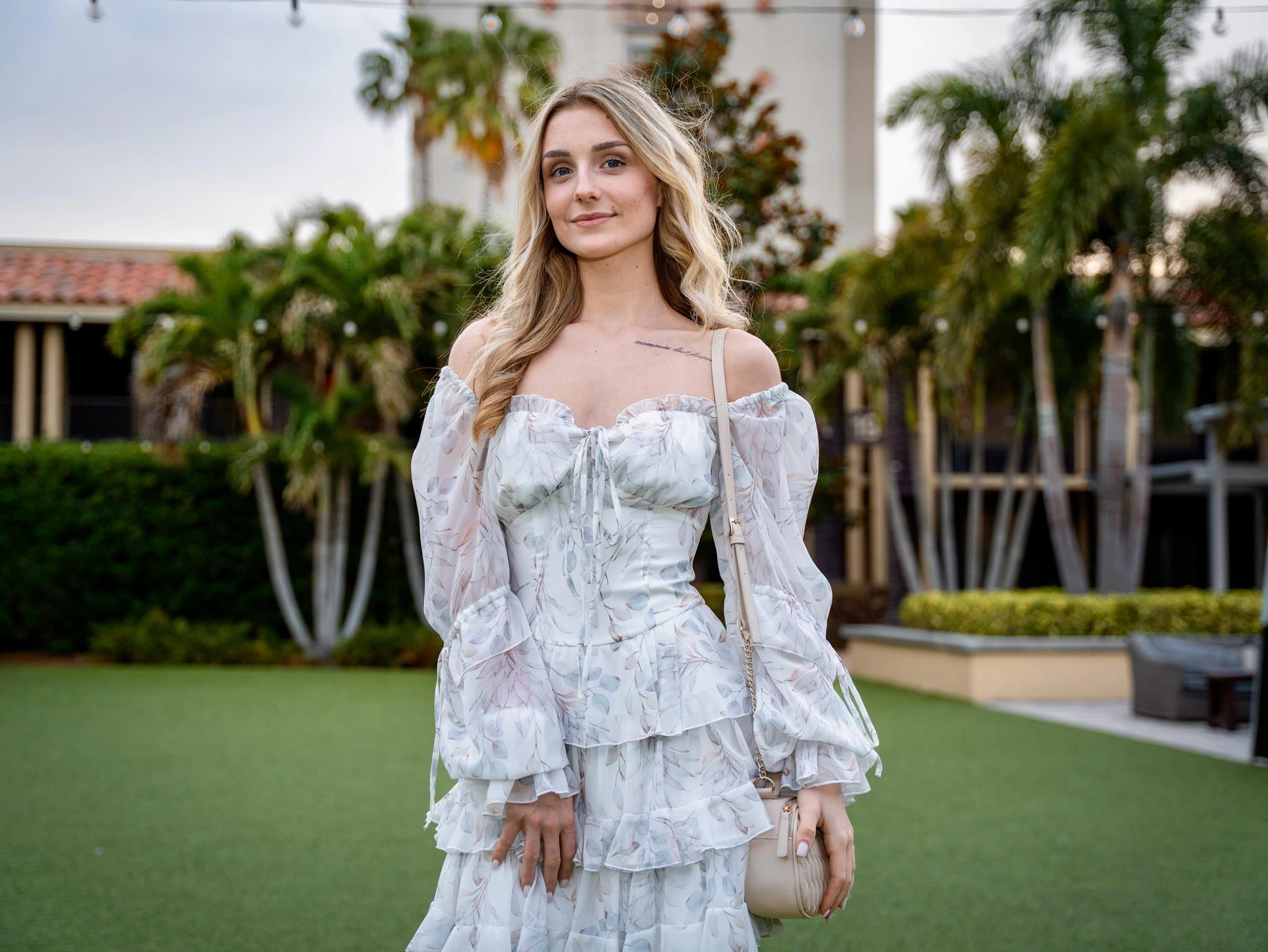 A photo of a person or object with a cluttered or busy background.