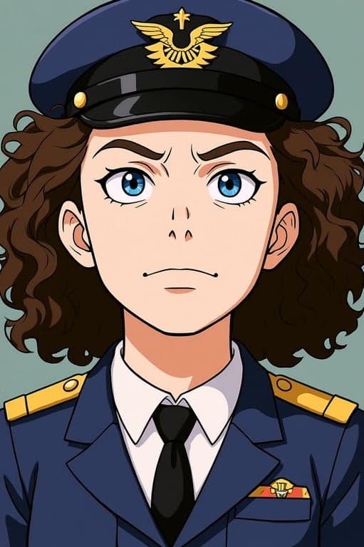 a portrait of a person wearing a detailed Marine officer uniform in One Piece art style, with a stern expression
