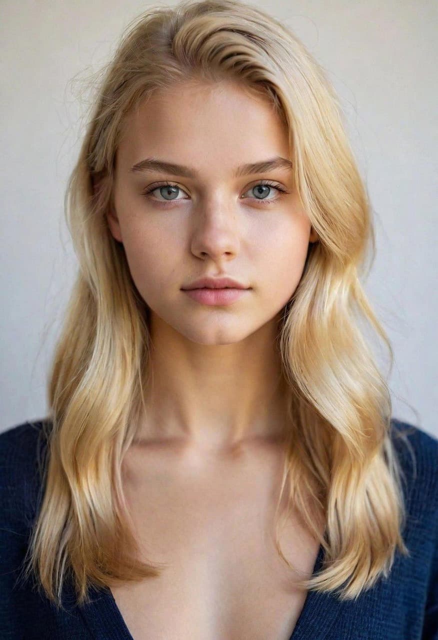 AI hair style filter before photo - original hair before shag haircut style