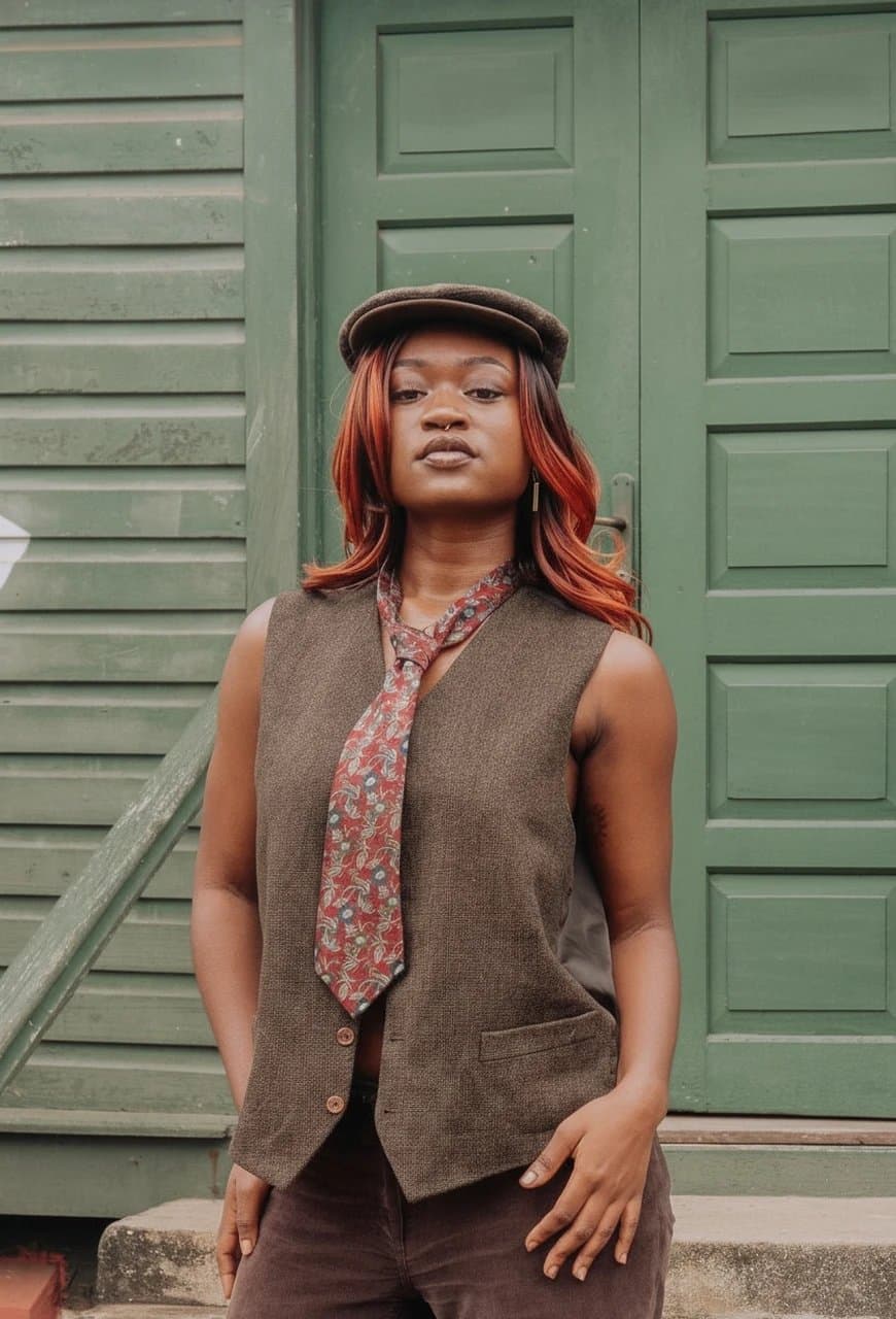 AI brighten image filter after transformation - selfie enhanced with AI brightness and color correction