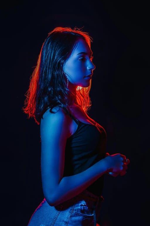 AI mirror image before photo - creative photo before reflection filter applied