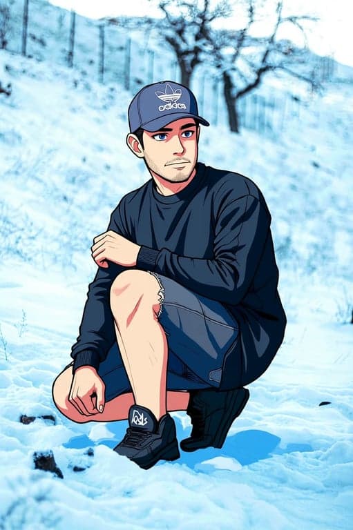 a portrait of a person edited to resemble a Demon Slayer anime illustration, featuring sharp facial features, stylized costume layers, and dynamic shadow placement