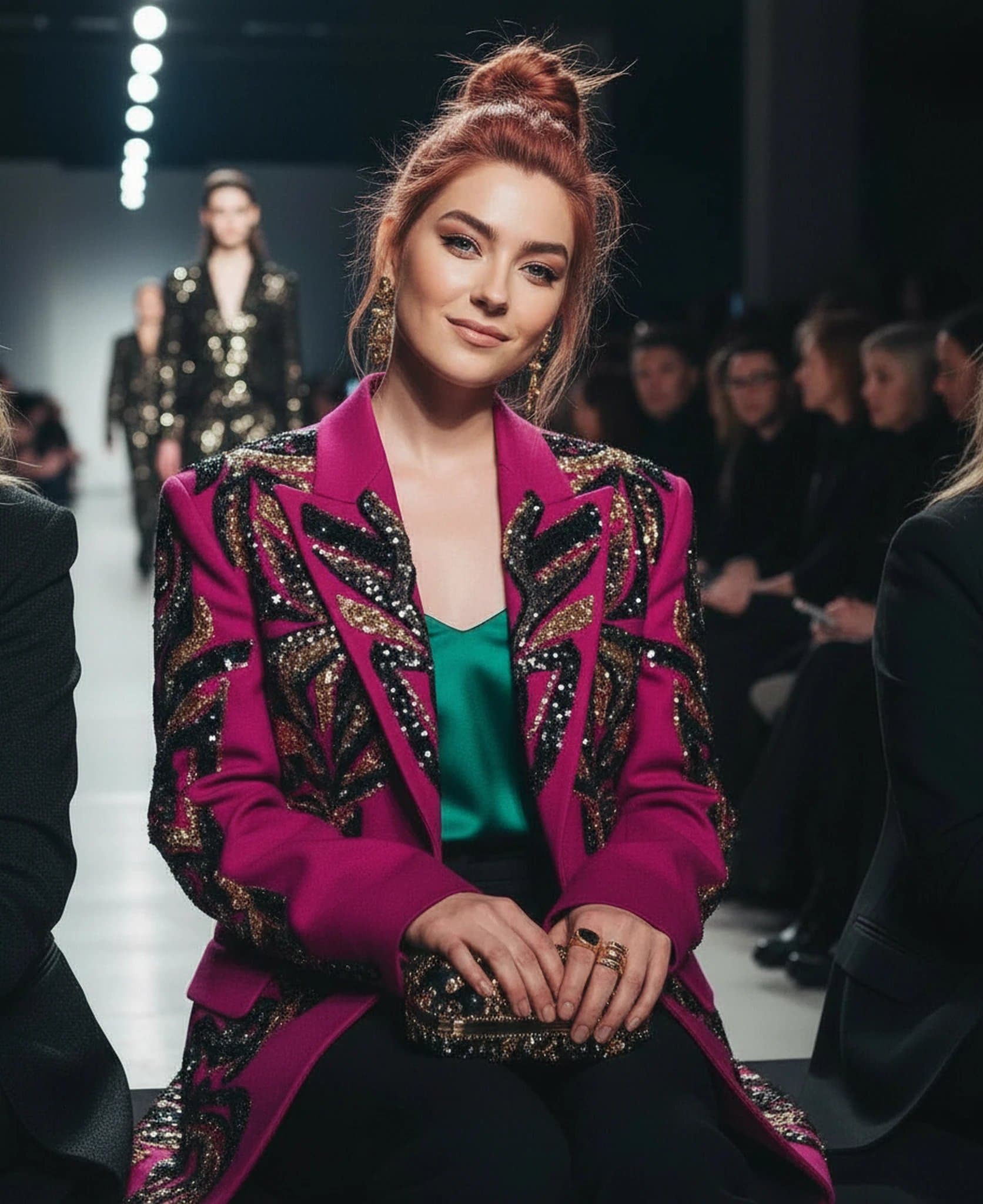 Fashion Week Outfits filter after transformation - portrait styled in fashion week front-row inspired look