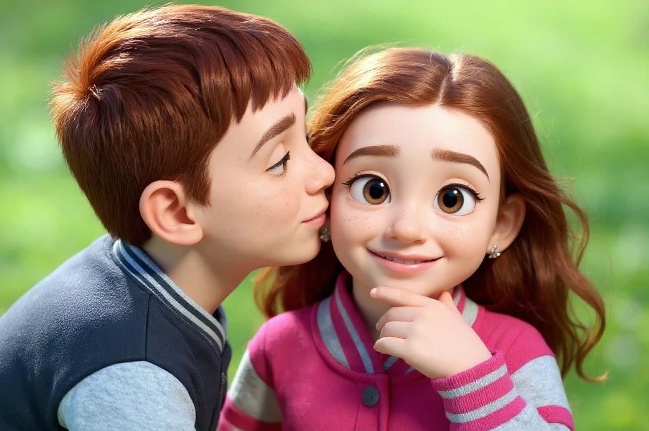 AI Disney style filter after transformation - portrait turned into Disney character illustration