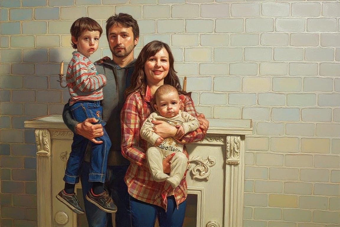 AI painting filter after transformation - portrait turned into classic oil painting artwork