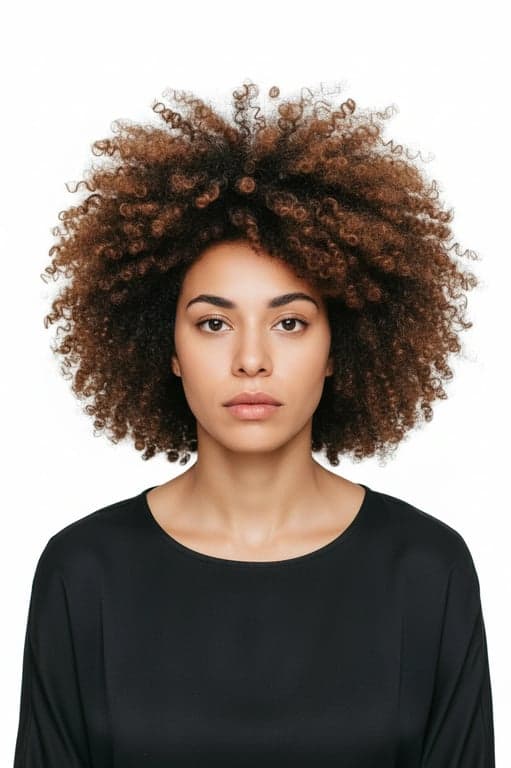A professionally edited AI passport photo, background replaced with perfect white, clothing contrasts with background, natural skin tone, no accessories or hats.