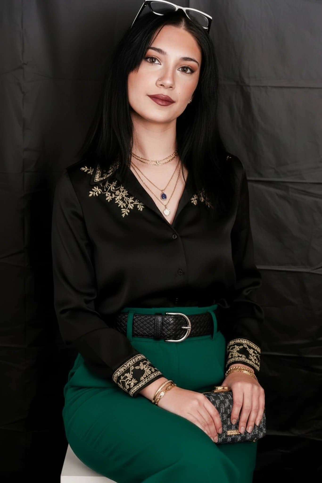 Designer Clothes filter after transformation - portrait styled in high-end designer fashion