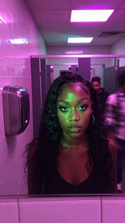 Apply a stylized black eye fil...