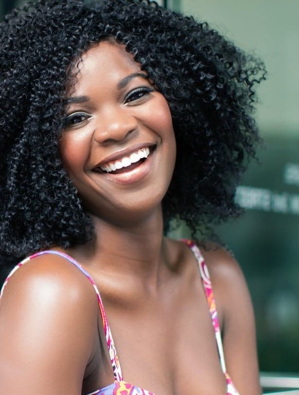 AI braces filter before photo - portrait with natural teeth and no braces