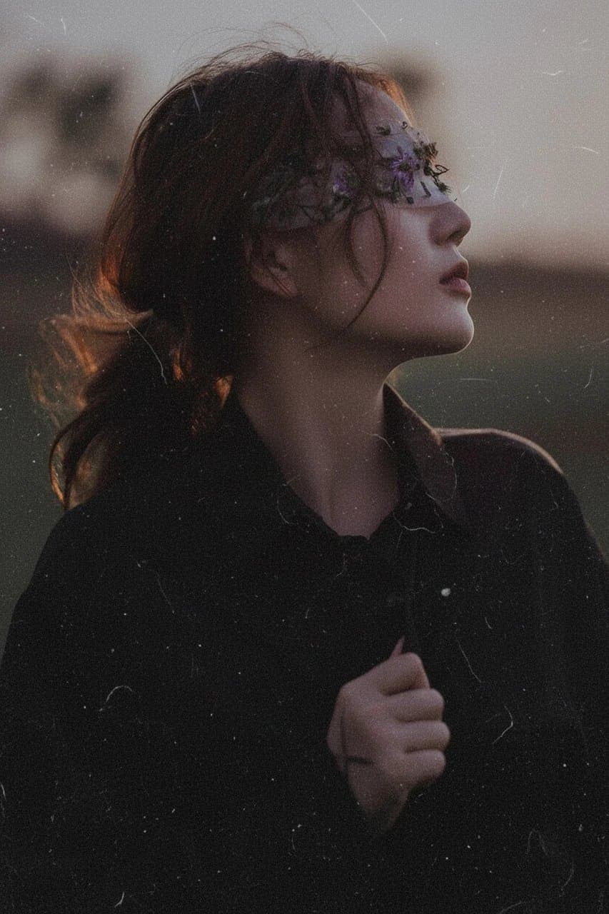 AI 90s filter after transformation - portrait with retro 90s film grain and warm tones