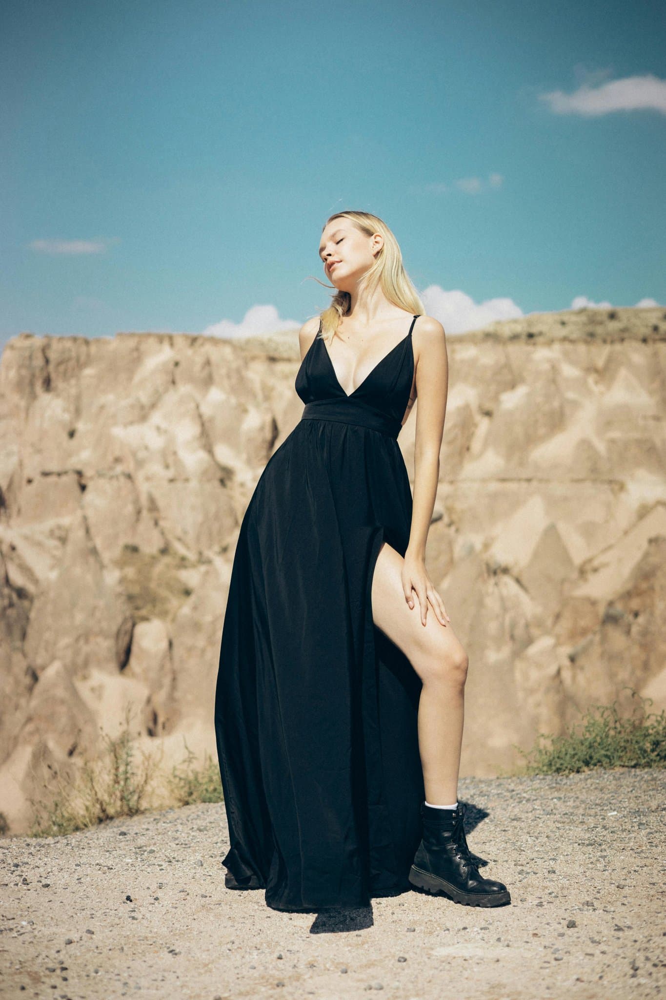 AI filter before photo - fashion portrait before AI aesthetic adjustment