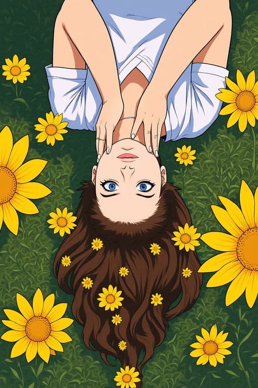 a portrait of a person reimagined in a contemporary shonen anime art style with subdued colors and strong visual tension