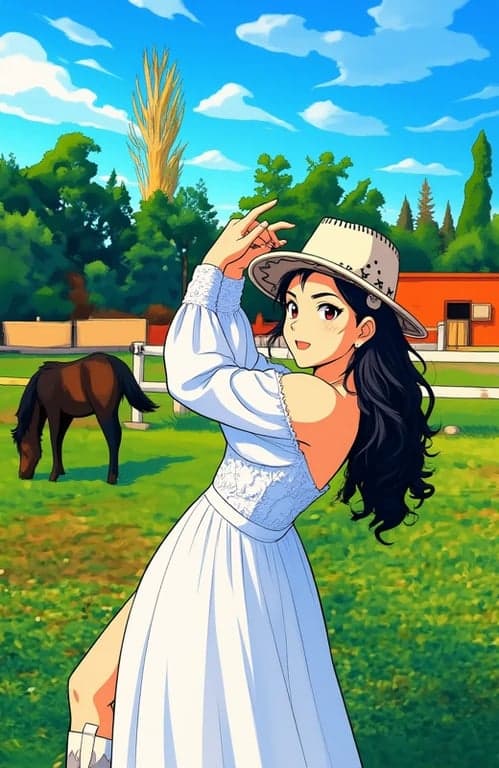 a portrait of a person transformed into a shonen anime style illustration with thick expressive linework, bright saturated colors, large expressive eyes, spiky or dynamic hair shapes, youthful heroic facial features, and clean high-energy anime lighting