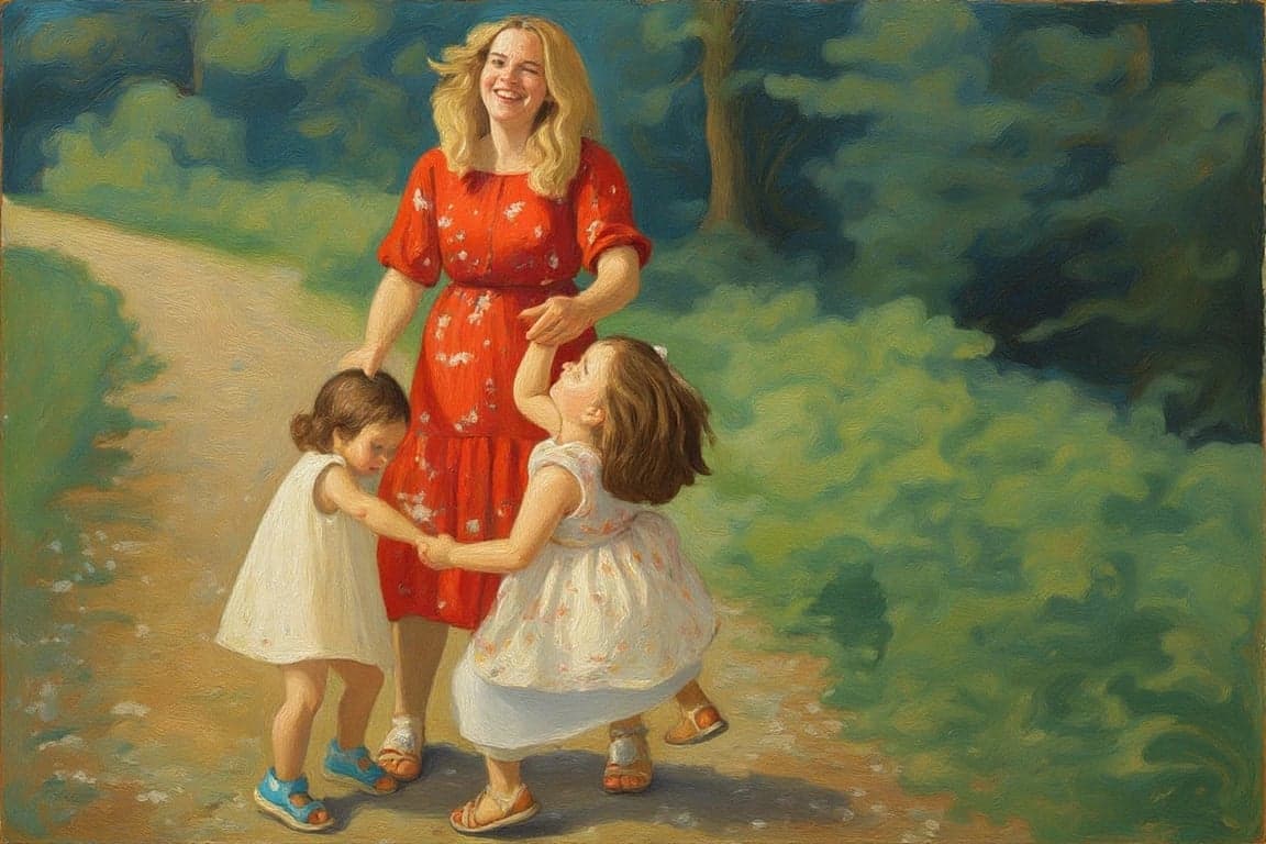 AI painting filter after transformation - outdoor photo with natural painted scenery look