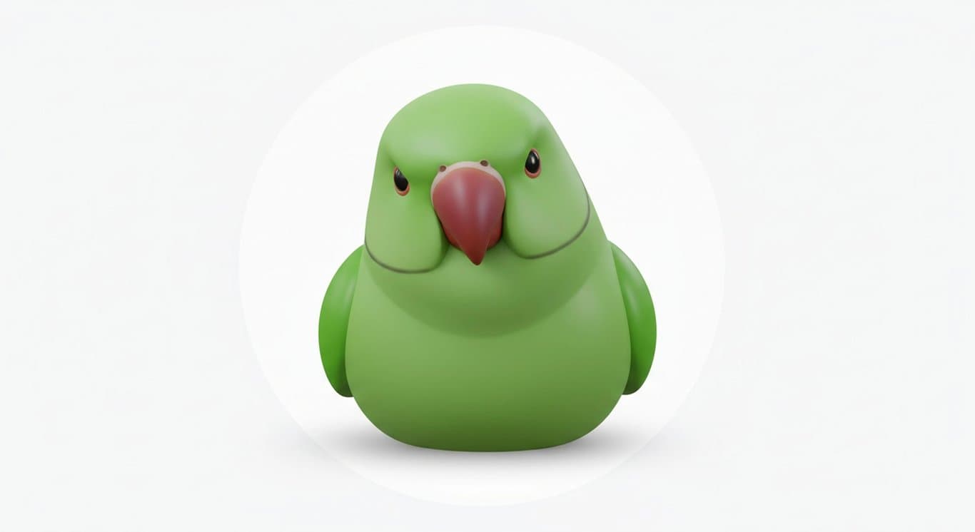image to emoji converter after - a chubby cartoon parrot emoji