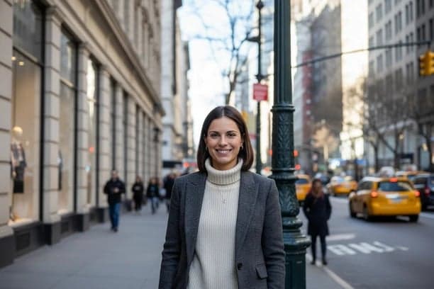 Winter Outfits filter after transformation - portrait wearing chic winter city outfit