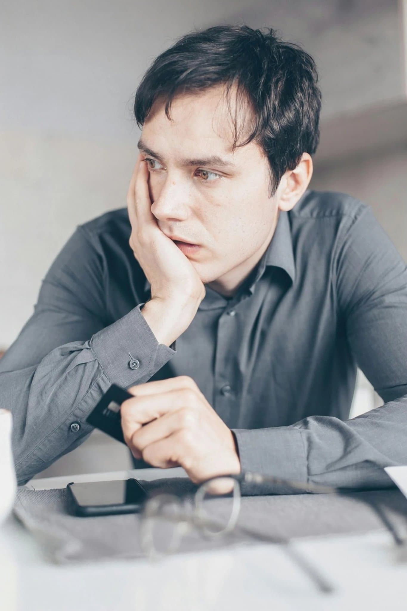 AI beard filter before photo - outdoor portrait before facial hair edit