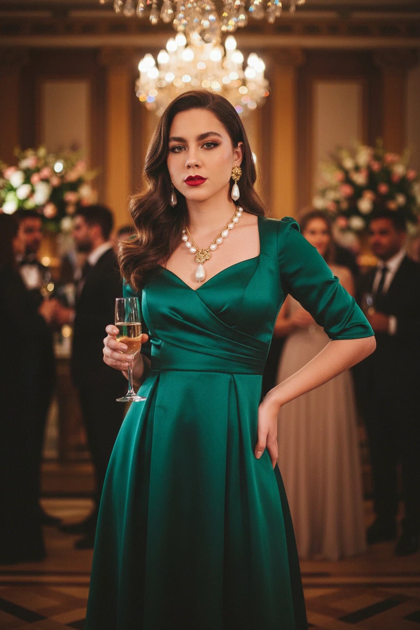 80s Party Outfits filter after transformation - portrait styled in cinematic 80s party fashion