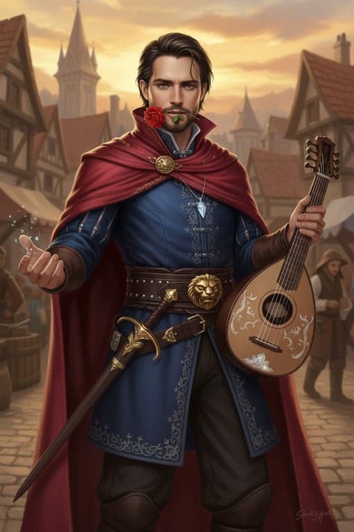 produce a high-quality D&D character image that feels like official tabletop RPG art, emphasizing world consistency, class clarity, and role-playing immersion