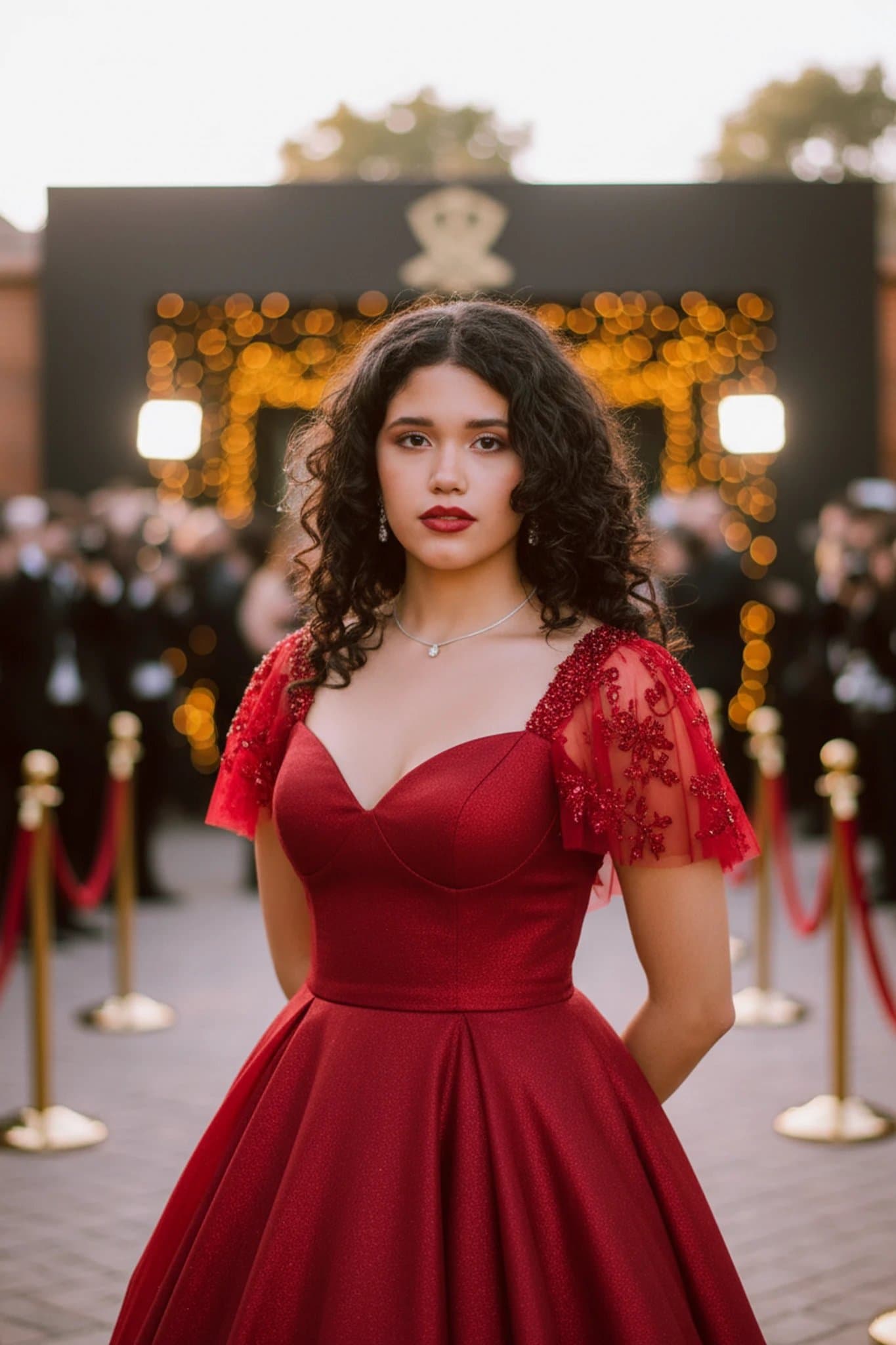 Red Carpet Dresses filter after transformation - portrait styled in elegant red carpet look